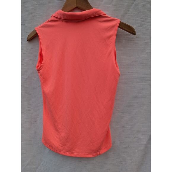 Lady Hagen Womens Coral Splash Sleeveless Polo Top Shirt Sz XS Golf Tennis Sport - Picture 4 of 6